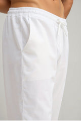 Diego | Pantalones Hombre Algodón-Lino Tiro Ajustable
