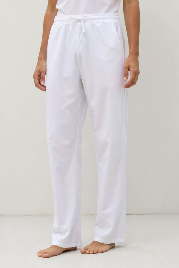 Diego | Pantalones Hombre Algodón-Lino Tiro Ajustable
