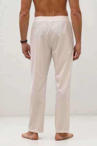 Diego | Pantalones Hombre Algodón-Lino Tiro Ajustable