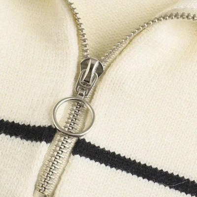 Ariadna | Suéter de Rayas Cremallera