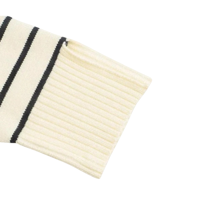 Ariadna | Suéter de Rayas Cremallera