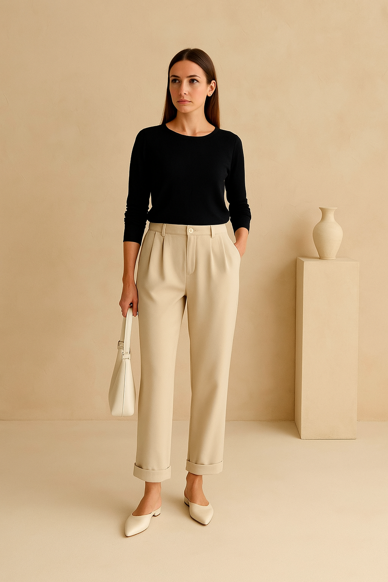 María | Pantalones Tiro Alto Mujer