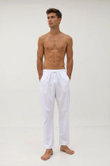 Diego | Pantalones Hombre Algodón-Lino Tiro Ajustable