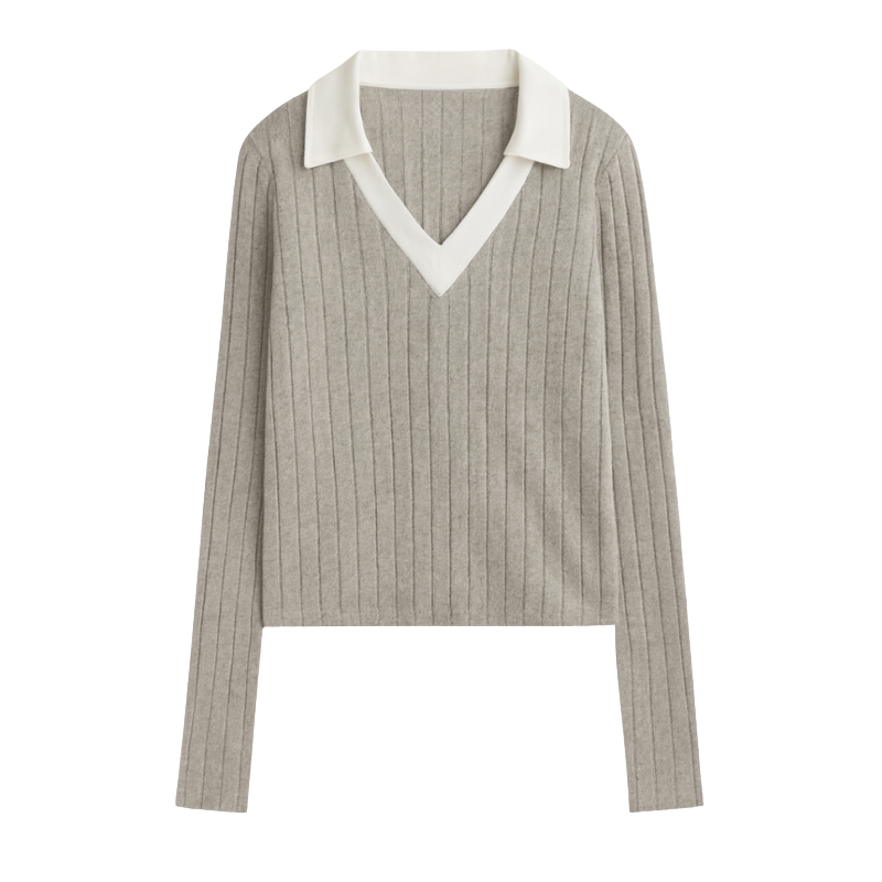 Megan | Suéter con Cuello Camisero