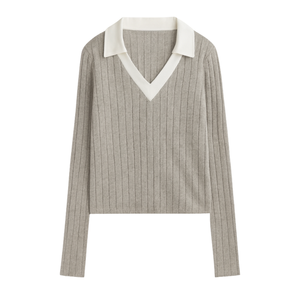 Megan | Suéter con Cuello Camisero