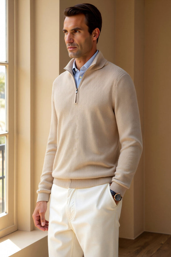 Javier | Jersey Lana Tejida Cremallera