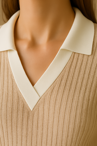 Sophia | Suéter Polo Slim de Lana